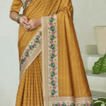 Kasuri Silk - Mustard Yellow